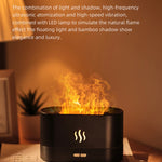 Aroma diffuser Air humidifier Ultrasonic cold mist atomizer Led essential oil simulation seven color flame lamp diffuser bedroom