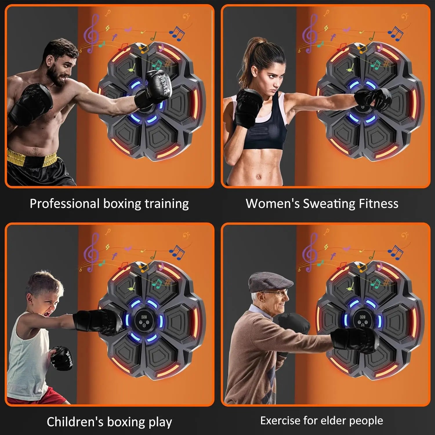 Intelligent Music Boxing Machine, Electronic Boxing Trainer, Music Workout Machine With 9 Speeds Punching Machine for Adults