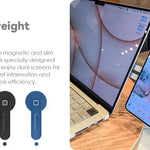 2024 Magnetic Laptop Phone Holder Computer Monitor Side Cell Phone Slim& Foldable For iPhone 14 13 12 Series Case and All Phone