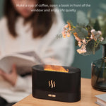 Aroma diffuser Air humidifier Ultrasonic cold mist atomizer Led essential oil simulation seven color flame lamp diffuser bedroom