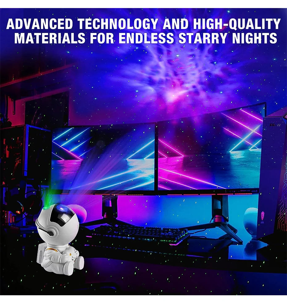 Astronaut Galaxy Projector Star Projector Galaxy Night Light Space Buddy Projector with Nebula Remote Control for Bedroom home