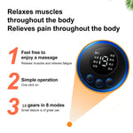 EMS Neck Massager Mini Cervical Back Muscle Pain Relief Patch Massageador Stimulator Mat Portable Leg Body Health Care Tool