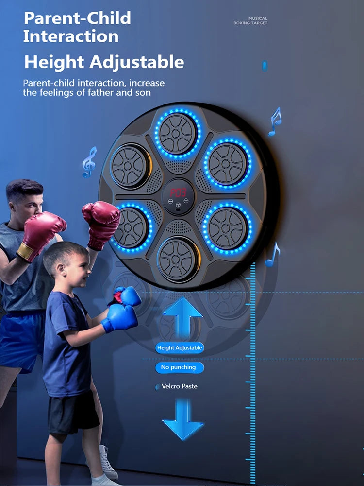 New Music Boxing Machine Smart Bluetooth Wall Mounted Music Boxing Trainer Gym Home Electronic Boxing Target Punching Equipment